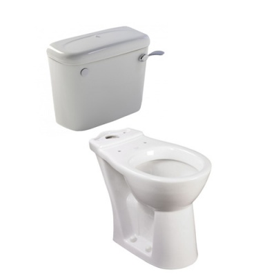 Close Coupled Toilet Pan and Cistern 650mm Projection